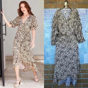 BALI ELF  Set Sail Puff Sleeve Wrap Dress XXXL